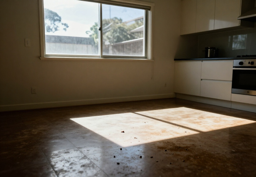 Bed bug infestation in a Baulkham Hills bedroom before treatment