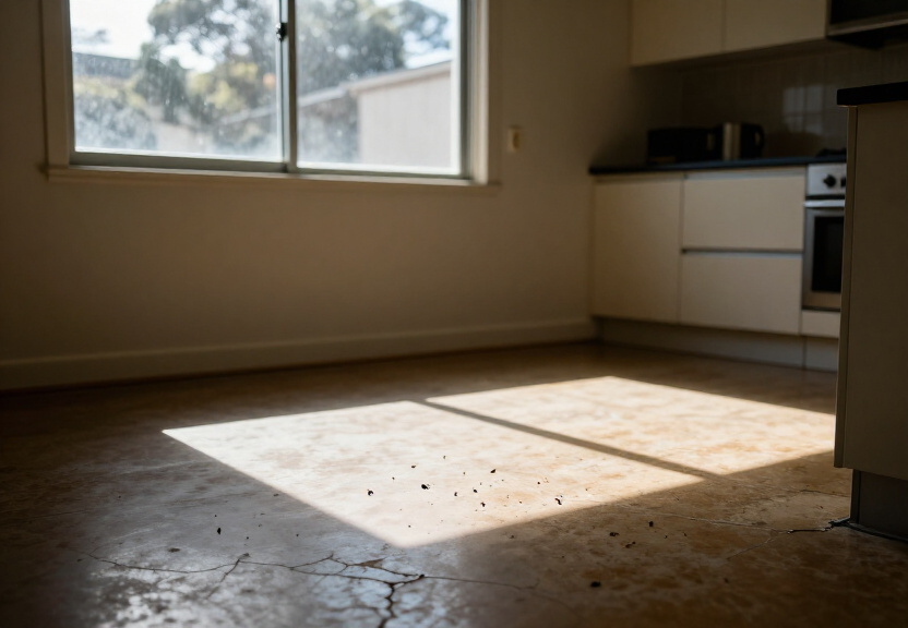 Bed bugs in a Baulkham Hills apartment living room before treatment